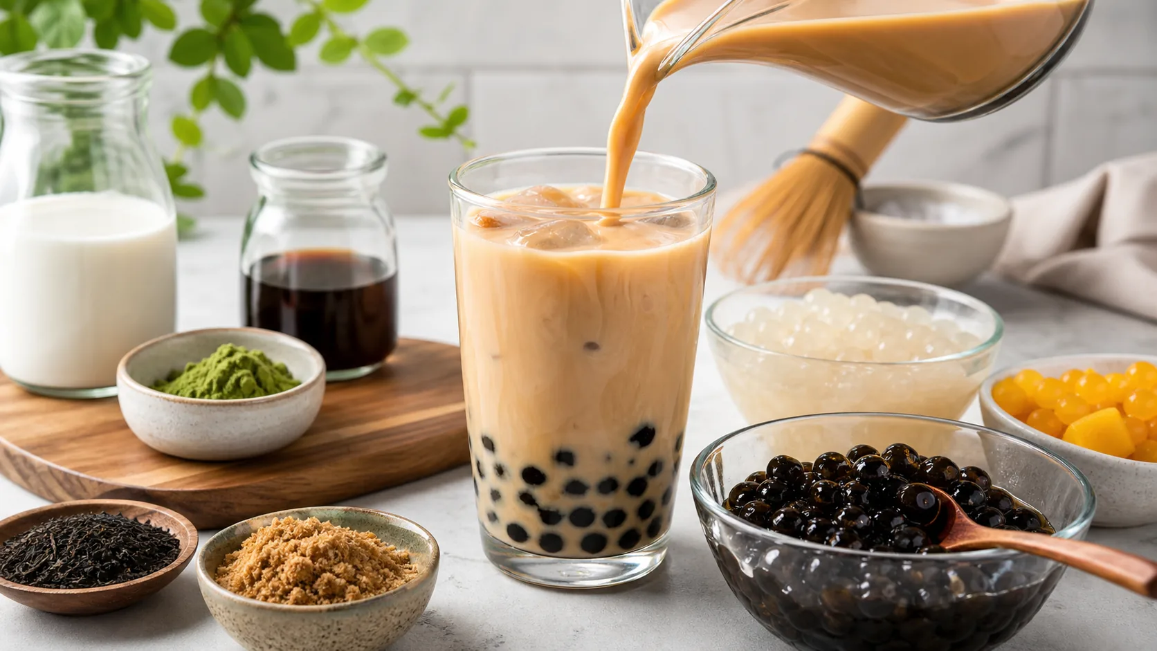 Boba Supplies for Home ingredients and setup