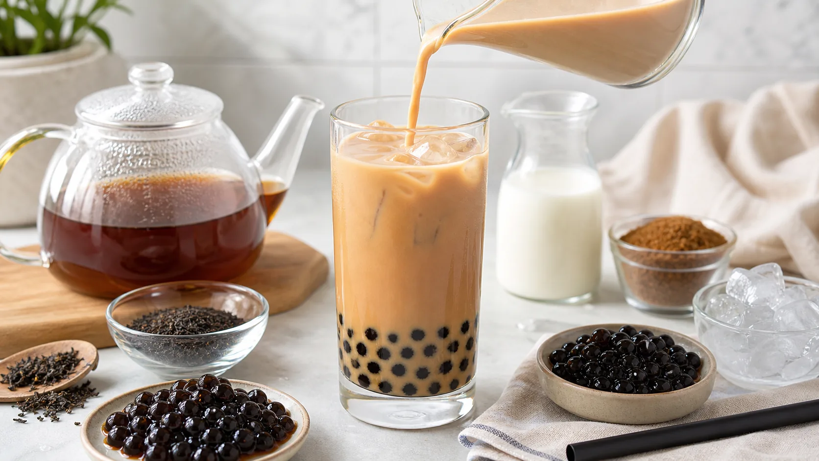 Classic Black Milk Tea ingredients and process