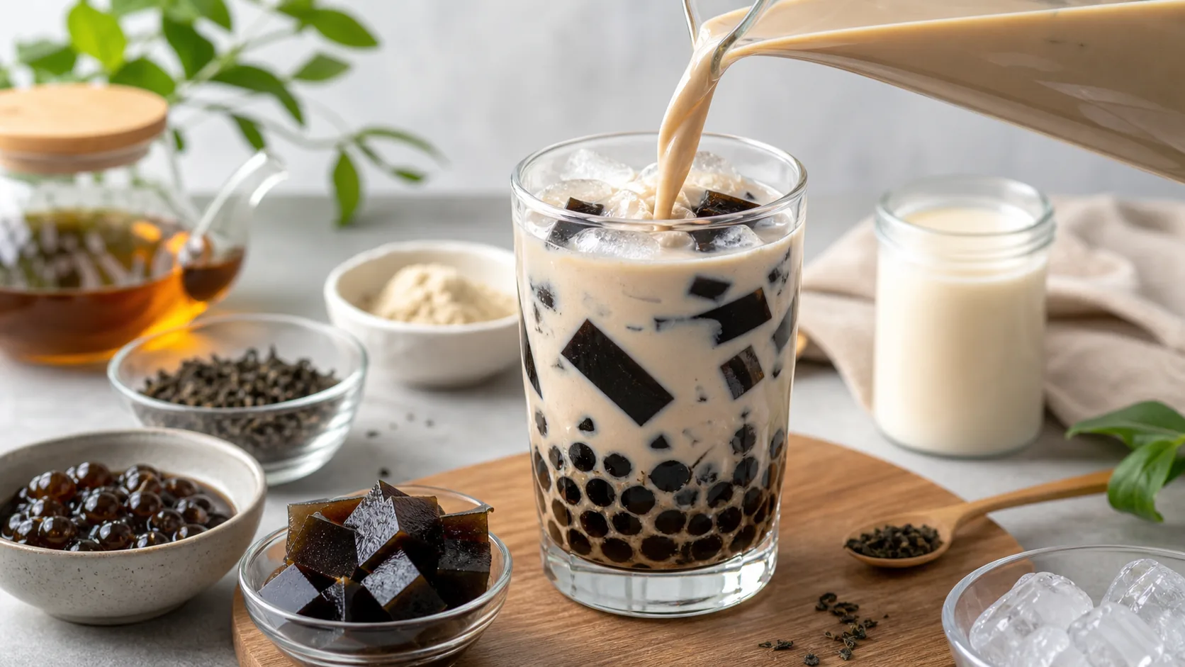 Grass Jelly for Bubble Tea ingredients and process
