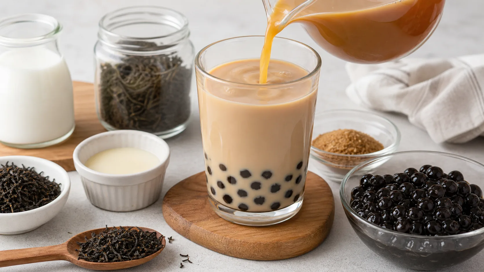 Hokkaido Milk Tea ingredients and process
