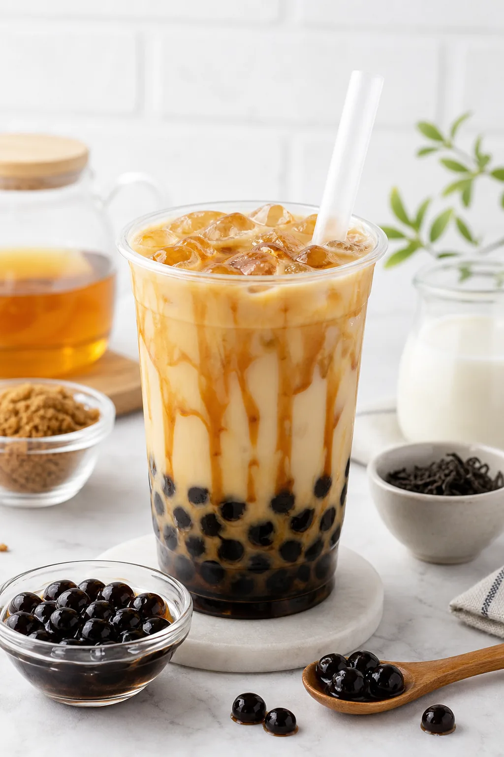 How to Cook Tapioca Pearls pinterest hero finished drink for Boba Bloom