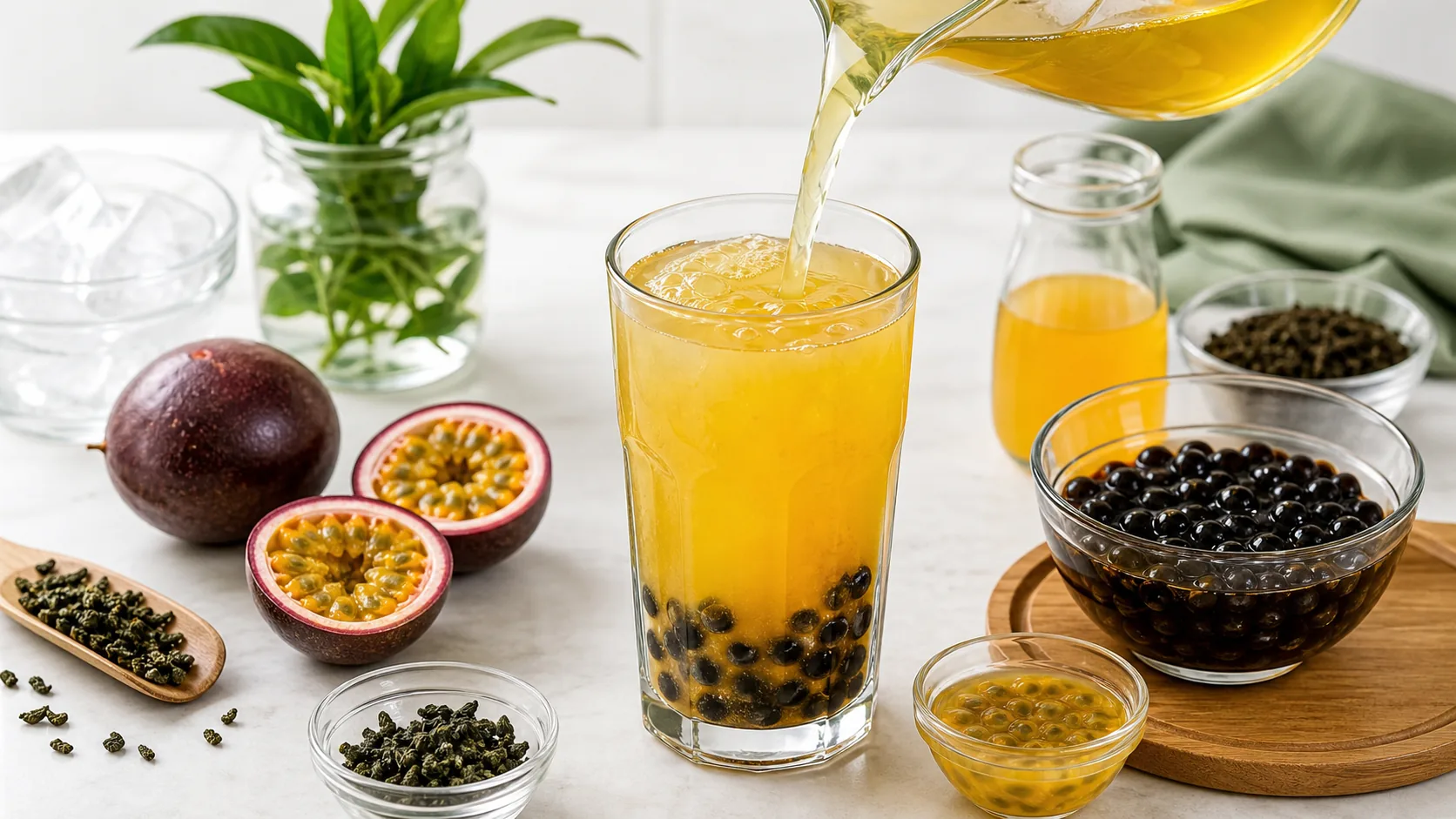 Passion Fruit Green Tea ingredients and process